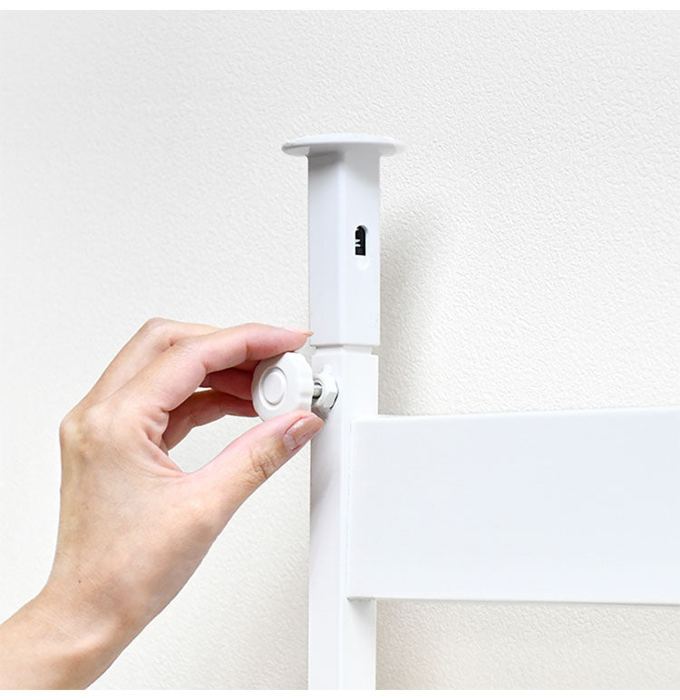 日本製 燕三条 簡単・頑丈つっぱりラダーラック 幅75cm 壁面収納 ディスプレイハンガー 突っ張りラック つっぱりラック 突っ張り棚 つっぱり棚 間仕切り コートハンガー ハンガーラック(代引不可)