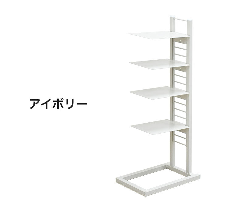 日本製 飾るシューズラック 5段 フロートシューズラック 5足用 スリム スチールラック 玄関収納 オープンラック スリッパラック スニーカー ディスプレイ 隙間収納(代引不可)