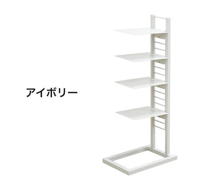 日本製 飾るシューズラック 5段 フロートシューズラック 5足用 スリム スチールラック 玄関収納 オープンラック スリッパラック スニーカー ディスプレイ 隙間収納(代引不可)