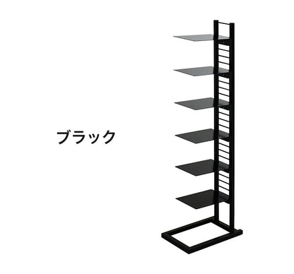 日本製 飾るシューズラック 7段 フロートシューズラック 7足用 スリム スチールラック 玄関収納 オープンラック スリッパラック スニーカー ディスプレイ 隙間収納(代引不可)