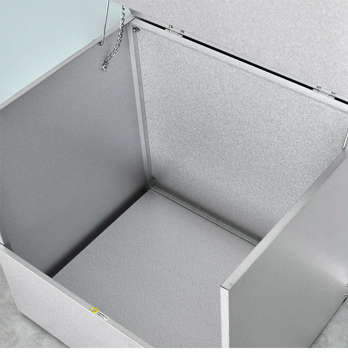 日本製 オールガルバ製ゴミ保管庫 幅69 奥行55 ガルバリウム 屋外 ゴミ箱 ごみ箱 物置 屋外ストッカー 頑丈 大容量 家庭用 カラスよけ ゴミ収納庫 ゴミステーション(代引不可)