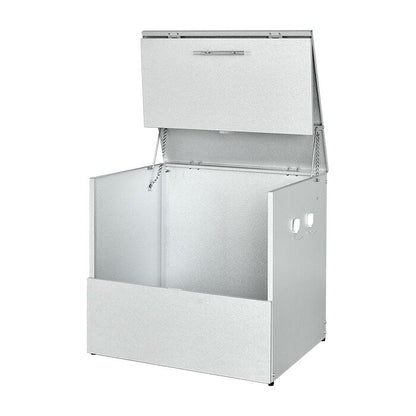 日本製 オールガルバ製ゴミ保管庫 幅69 奥行55 ガルバリウム 屋外 ゴミ箱 ごみ箱 物置 屋外ストッカー 頑丈 大容量 家庭用 カラスよけ ゴミ収納庫 ゴミステーション(代引不可)