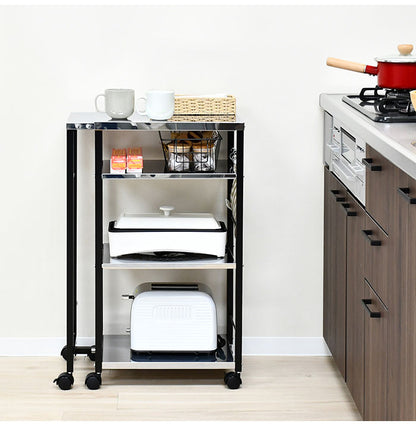 日本製 しまえる作業台付きキッチン家電ワゴン 幅52~78cm 天板伸縮式 キッチンワゴン 伸長式 ステンレス 作業台 レンジ台 トースターラック コンパクト スリム(代引不可)