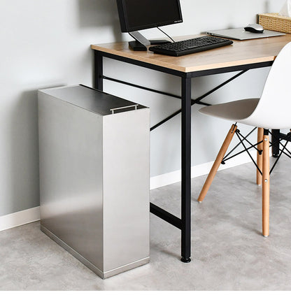 日本製 ステンレスダストボックス 45L袋用 スタイリッシュ ゴミ箱 スライド式 フタ付き 蓋付き シンプル ごみ箱 スリム 45リットル おしゃれ 角型 リビング キッチン 台所(代引不可)