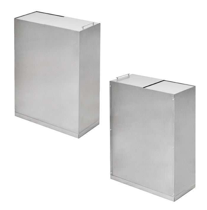 日本製 ステンレスダストボックス 45L袋用 スタイリッシュ ゴミ箱 スライド式 フタ付き 蓋付き シンプル ごみ箱 スリム 45リットル おしゃれ 角型 リビング キッチン 台所(代引不可)