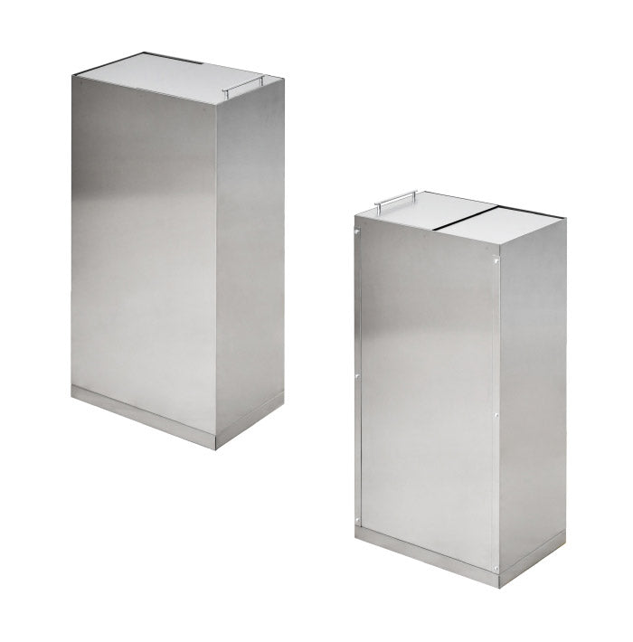 日本製 ステンレスダストボックス 30L袋用 スタイリッシュ ゴミ箱 スライド式 フタ付き 蓋付き シンプル ごみ箱 スリム おしゃれ 角型 リビング キッチン 台所(代引不可)