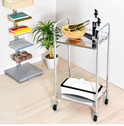 日本製 たためるステンレス棚ワゴン 32×45 キッチンワゴン キャスター付き キッチンラック キッチン収納 ランドリーワゴン プランタースタンド 取っ手 折りたたみ式 省スペース スリム(代引不可)