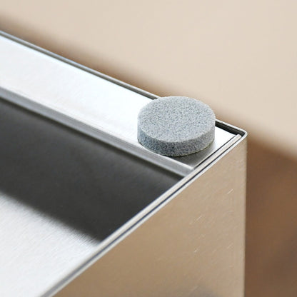 日本製 燕三条 ウッドとステンレスのブレッドケース 外せる木製トレー付き 頑丈 奥行35 トースターラック ブレッドケース 前開き 扉 キッチン収納 ブレッドボックス 食パン ジャム コーヒー 収納(代引不可)