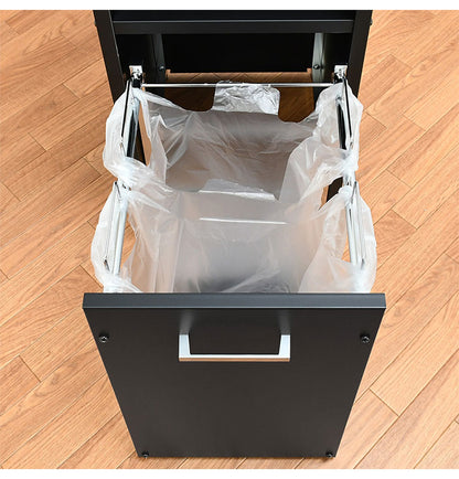 日本製 ウォーターサーバーラック スライドトレー付き 幅35cm すき間収納 キッチン家電ラック スライドテーブル ドリンクサーバースタンド ゴミ箱 ごみ箱 ダストボックス(代引不可)