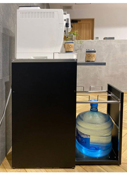 日本製 ウォーターサーバーラック スライドトレー付き 幅35cm すき間収納 キッチン家電ラック スライドテーブル ドリンクサーバースタンド ゴミ箱 ごみ箱 ダストボックス(代引不可)