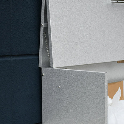 日本製 オールガルバ製ゴミ保管庫 幅100 奥行38 ガルバリウム 屋外 ゴミ箱 ごみ箱 物置 屋外ストッカー 頑丈 大容量 家庭用 カラスよけ ゴミ収納庫 ゴミステーション(代引不可)