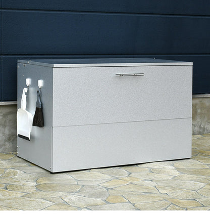 日本製 オールガルバ製ゴミ保管庫 幅100 奥行56 ガルバリウム 屋外 ゴミ箱 ごみ箱 物置 屋外ストッカー 頑丈 大容量 家庭用 カラスよけ ゴミ収納庫 ゴミステーション(代引不可)