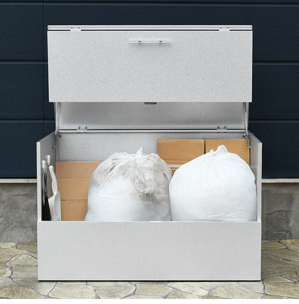 日本製 オールガルバ製ゴミ保管庫 幅100 奥行56 ガルバリウム 屋外 ゴミ箱 ごみ箱 物置 屋外ストッカー 頑丈 大容量 家庭用 カラスよけ ゴミ収納庫 ゴミステーション(代引不可)