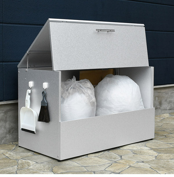 日本製 オールガルバ製ゴミ保管庫 幅100 奥行56 ガルバリウム 屋外 ゴミ箱 ごみ箱 物置 屋外ストッカー 頑丈 大容量 家庭用 カラスよけ ゴミ収納庫 ゴミステーション(代引不可)