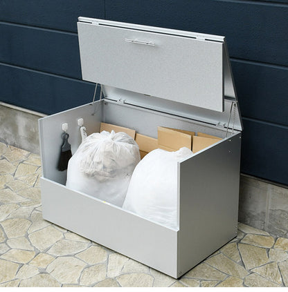 日本製 オールガルバ製ゴミ保管庫 幅100 奥行56 ガルバリウム 屋外 ゴミ箱 ごみ箱 物置 屋外ストッカー 頑丈 大容量 家庭用 カラスよけ ゴミ収納庫 ゴミステーション(代引不可)