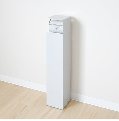 日本製 トイレットペーパーホルダー 自立式 スリム スタンド式 トイレットペーパースタンド トイレラック 芯なし対応 保管 ストッカー コンパクト 省スペース トイレ収納(代引不可)