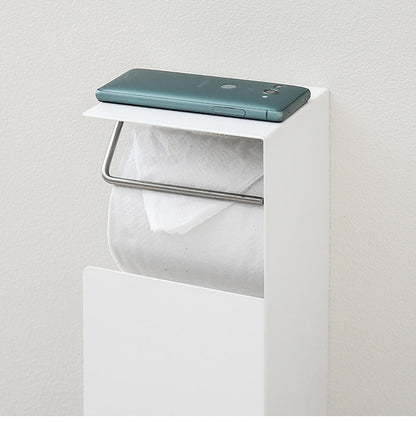 日本製 トイレットペーパーホルダー 自立式 スリム スタンド式 トイレットペーパースタンド トイレラック 芯なし対応 保管 ストッカー コンパクト 省スペース トイレ収納(代引不可)