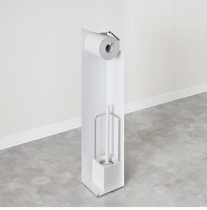 日本製 トイレットペーパーホルダー 自立式 スリム スタンド式 トイレットペーパースタンド トイレラック 芯なし対応 保管 ストッカー コンパクト 省スペース トイレ収納(代引不可)