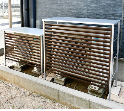 日本製 新ルーバー室外機カバー ルーバー式 スタイリッシュ エアコン室外機カバー エアコンカバー おしゃれ(代引不可)