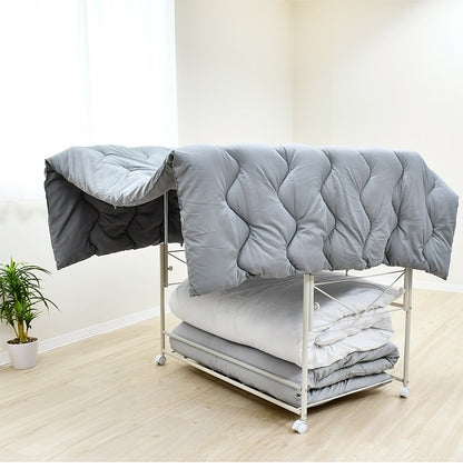 日本製 布団も干せる 押入れ布団収納 敷布団対応 ワイド 幅111 頑丈ワゴン 伸長式 物干し竿 物干しスタンド 布団干し 布団収納 押入れ収納 押し入れ収納 キャスター付き 布団収納ラック(代引不可)