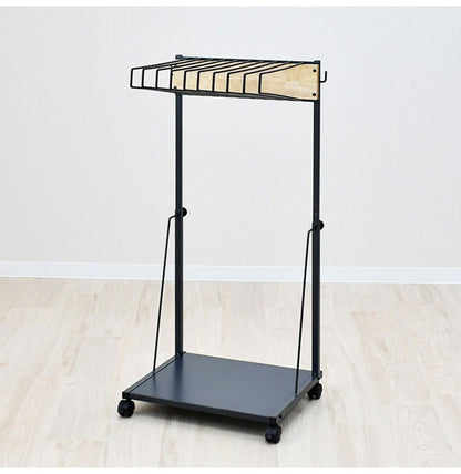 rootis 日本製 ワイドパンツ対応 ジーンズハンガー 10本掛け 高さ調節 棚付き スイング式 滑らないハンガー THE JEANS HANGER ヴィンテージ 古着 スラックスハンガー(代引不可)