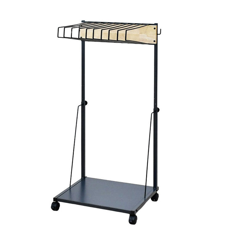 rootis 日本製 ワイドパンツ対応 ジーンズハンガー 10本掛け 高さ調節 棚付き スイング式 滑らないハンガー THE JEANS HANGER ヴィンテージ 古着 スラックスハンガー(代引不可)