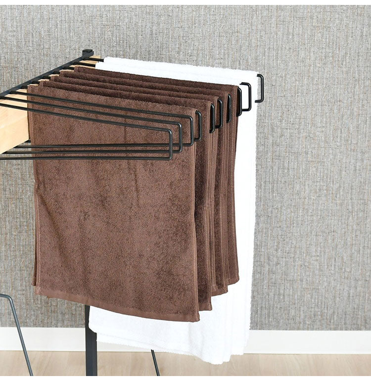 rootis 日本製 ワイドパンツ対応 ジーンズハンガー 10本掛け 高さ調節 棚付き スイング式 滑らないハンガー THE JEANS HANGER ヴィンテージ 古着 スラックスハンガー(代引不可)