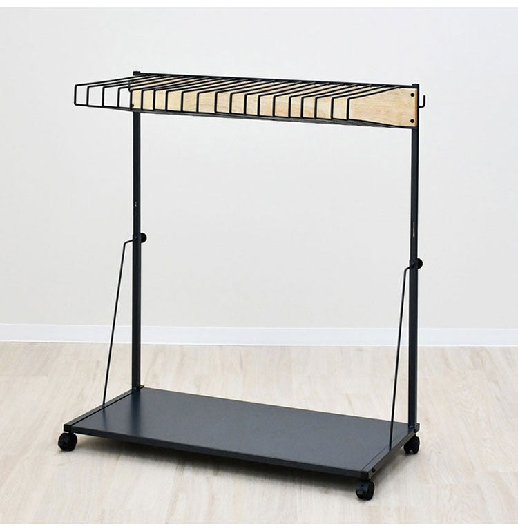 rootis 日本製 ワイドパンツ対応 ジーンズハンガー 20本掛け 高さ調節 棚付き スイング式 滑らないハンガー THE JEANS HANGER ヴィンテージ 古着 スラックスハンガー(代引不可)