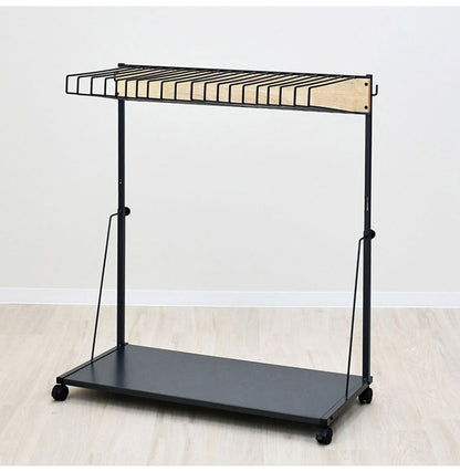 rootis 日本製 ワイドパンツ対応 ジーンズハンガー 20本掛け 高さ調節 棚付き スイング式 滑らないハンガー THE JEANS HANGER ヴィンテージ 古着 スラックスハンガー(代引不可)