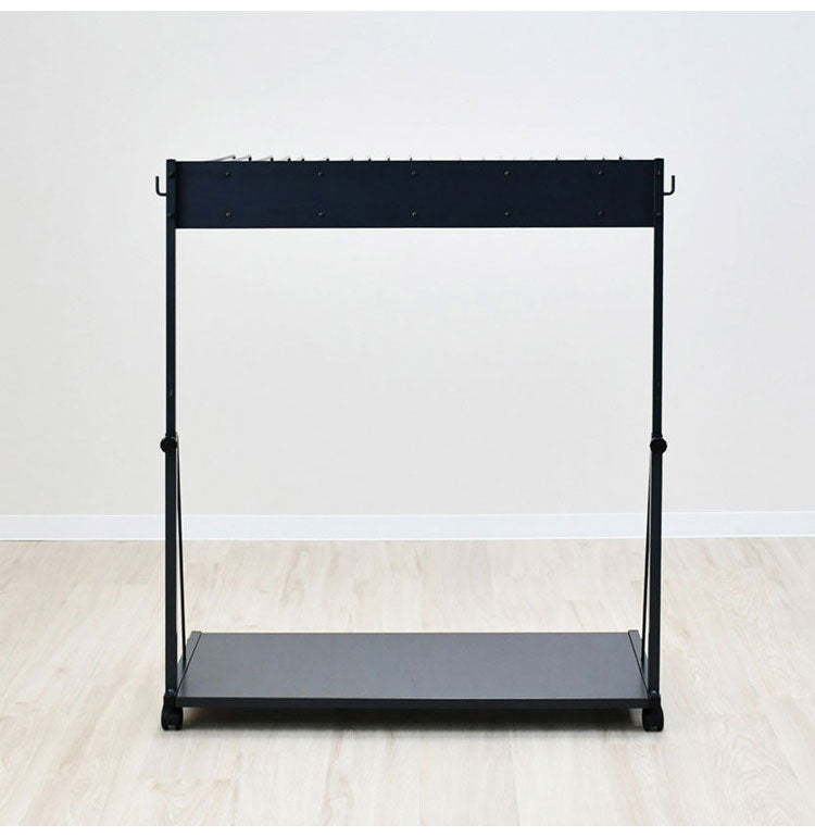 rootis 日本製 ワイドパンツ対応 ジーンズハンガー 20本掛け 高さ調節 棚付き スイング式 滑らないハンガー THE JEANS HANGER ヴィンテージ 古着 スラックスハンガー(代引不可)