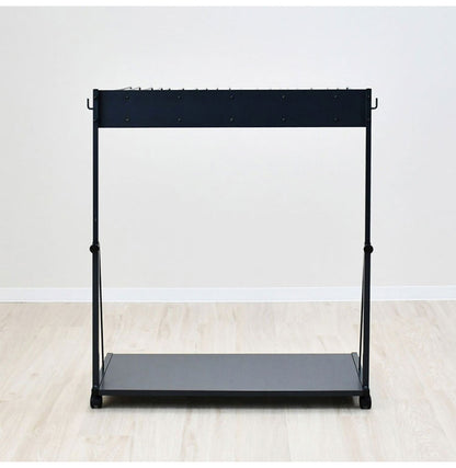 rootis 日本製 ワイドパンツ対応 ジーンズハンガー 20本掛け 高さ調節 棚付き スイング式 滑らないハンガー THE JEANS HANGER ヴィンテージ 古着 スラックスハンガー(代引不可)