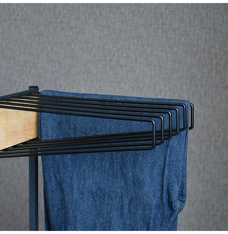 rootis 日本製 ワイドパンツ対応 ジーンズハンガー 20本掛け 高さ調節 棚付き スイング式 滑らないハンガー THE JEANS HANGER ヴィンテージ 古着 スラックスハンガー(代引不可)