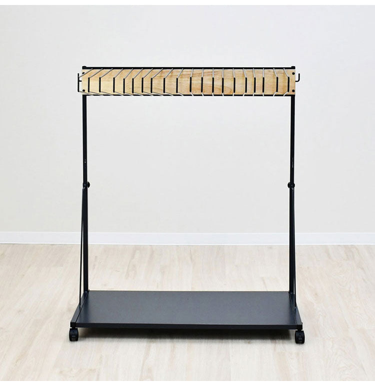 rootis 日本製 ワイドパンツ対応 ジーンズハンガー 20本掛け 高さ調節 棚付き スイング式 滑らないハンガー THE JEANS HANGER ヴィンテージ 古着 スラックスハンガー(代引不可)