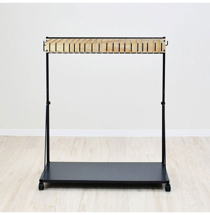 rootis 日本製 ワイドパンツ対応 ジーンズハンガー 20本掛け 高さ調節 棚付き スイング式 滑らないハンガー THE JEANS HANGER ヴィンテージ 古着 スラックスハンガー(代引不可)