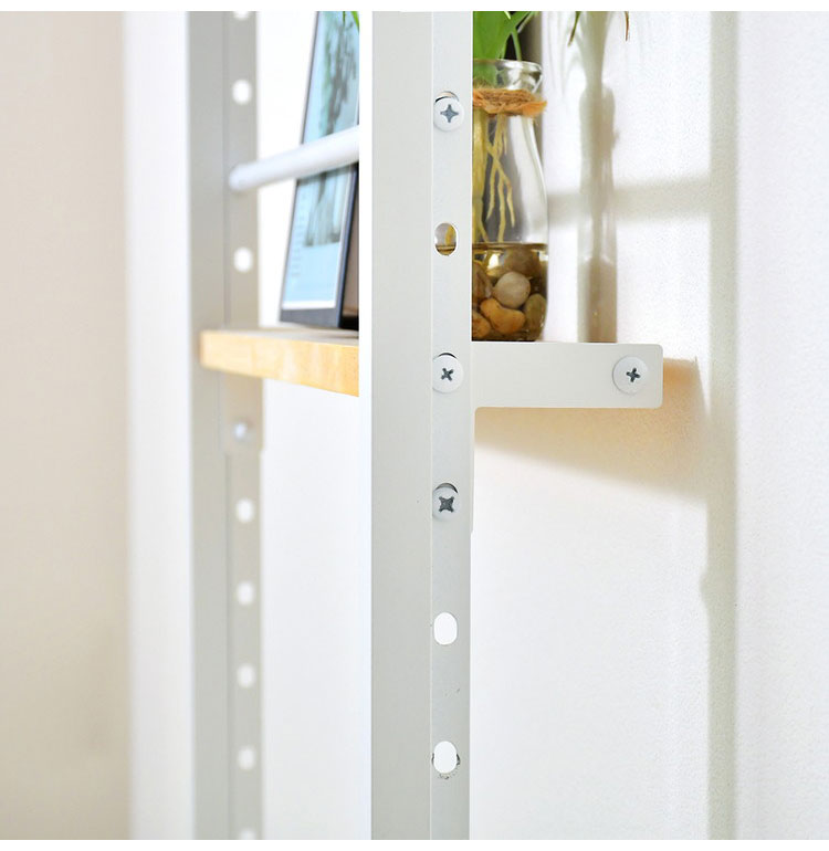 日本製 省スペース スリムウォールラック 幅55 奥行12.5 壁面収納 工具不要 天然木 突っ張り棚 突っ張りラック つっぱり 棚 シェルフ 隙間収納 すき間収納 ディスプレイ(代引不可)