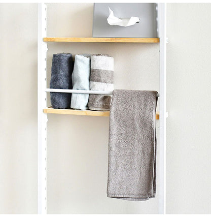 日本製 省スペース スリムウォールラック 幅70 奥行12.5 壁面収納 工具不要 天然木 突っ張り棚 突っ張りラック つっぱり 棚 シェルフ 隙間収納 すき間収納 ディスプレイ(代引不可)