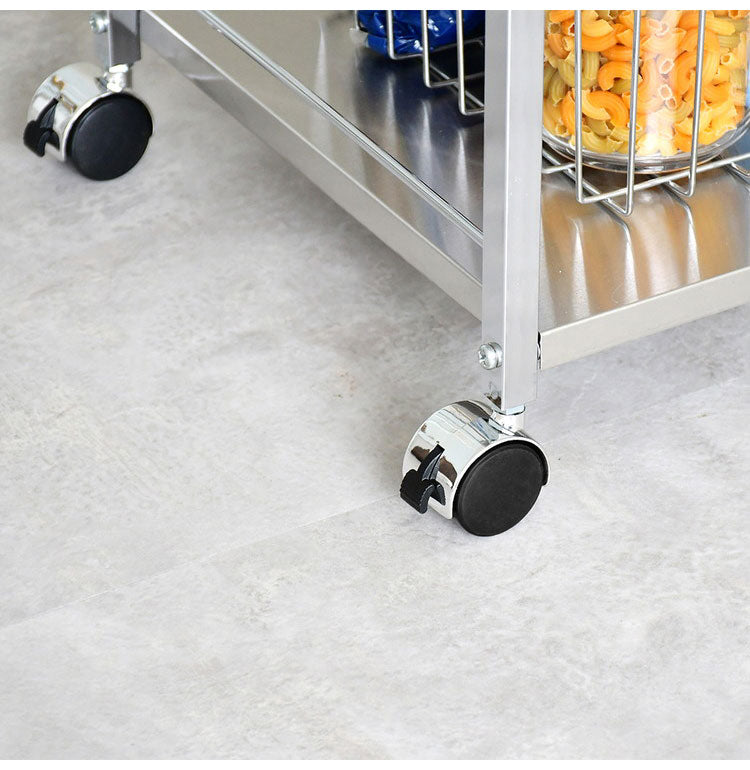 日本製 燕三条 ハンドル付き ステンレス作業台ワゴン 幅73.5cm 引出し付き キッチンワゴン 調理台 キャスター付き 引き出し付き 棚 ラック スリム キッチン収納 おしゃれ(代引不可)