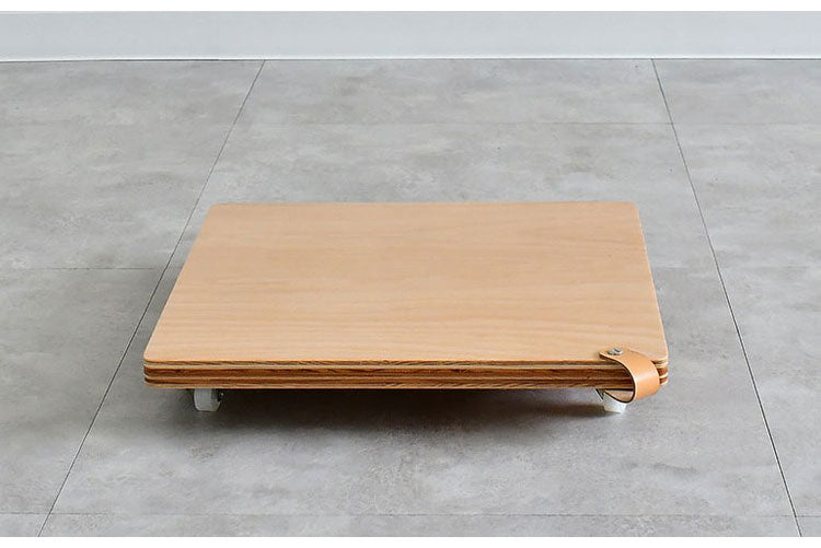 rootis 日本製 耐荷重20kg プランタースタンド 新潟県南魚沼産木材使用 プランター台 キャスター付き スクエア 幅35cm ホームキャリー 平台車 台車 フラワースタンド 正方形 角型 回転 トレー(代引不可)