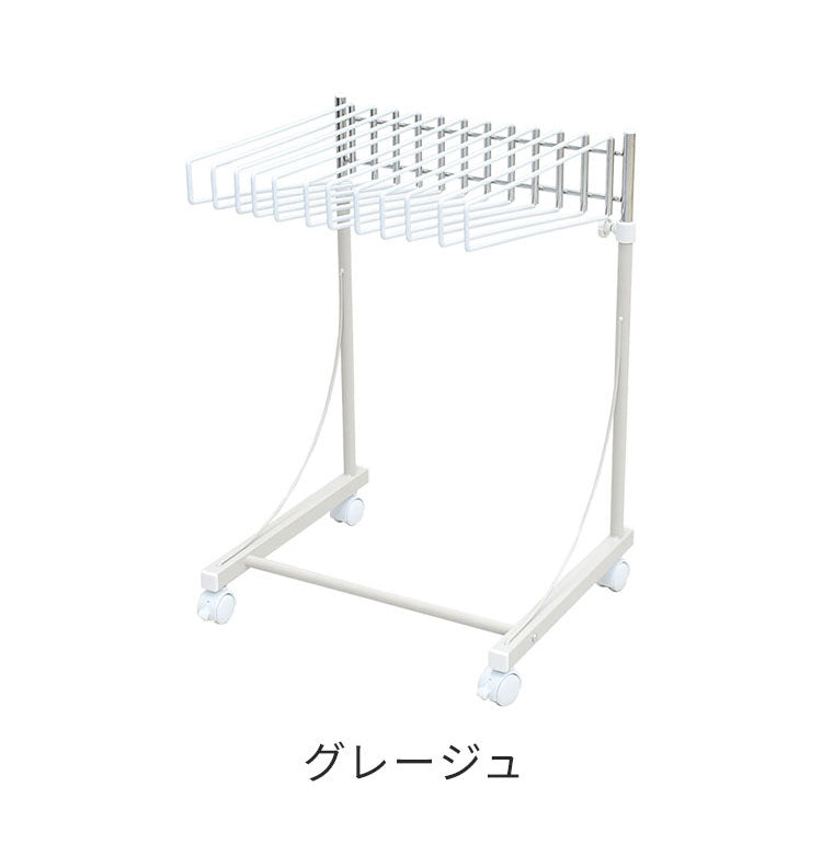 【ワイドパンツ対応】日本製 高さ伸縮ワイドスラックスハンガー 12本掛け スイング式 キャスター付き スラックス収納 ハンガーラック スリム 押入れ 押し入れ 収納 クローゼット ハンガー(代引不可)