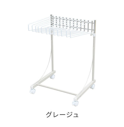 【ワイドパンツ対応】日本製 高さ伸縮ワイドスラックスハンガー 12本掛け スイング式 キャスター付き スラックス収納 ハンガーラック スリム 押入れ 押し入れ 収納 クローゼット ハンガー(代引不可)