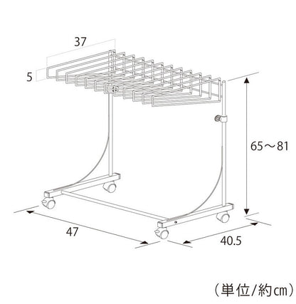 【ワイドパンツ対応】日本製 高さ伸縮ワイドスラックスハンガー 12本掛け スイング式 キャスター付き スラックス収納 ハンガーラック スリム 押入れ 押し入れ 収納 クローゼット ハンガー(代引不可)