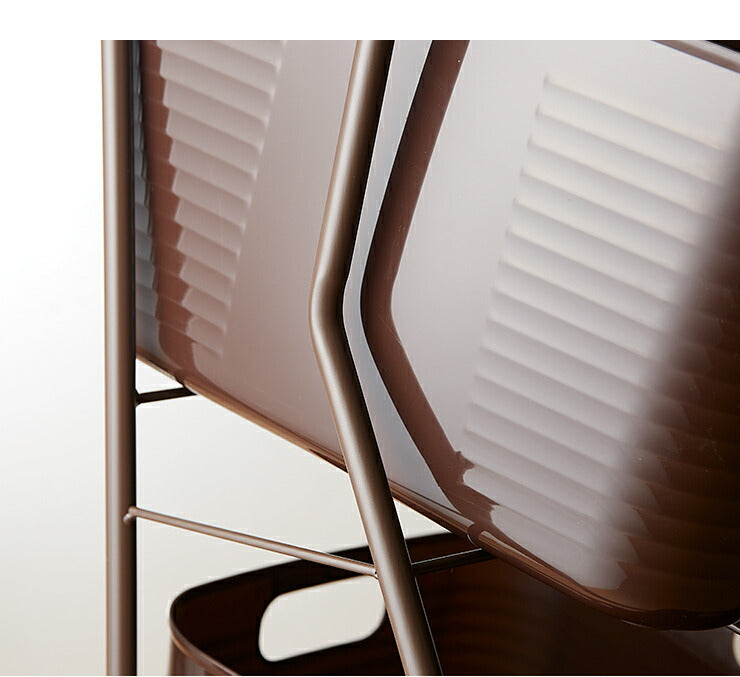 日本製 燕三条 ランドリーラック 2段 キャスター付き ランドリーワゴン モノトーン ランドリーバスケット 洗濯かご 白 ホワイト おしゃれ(代引不可)