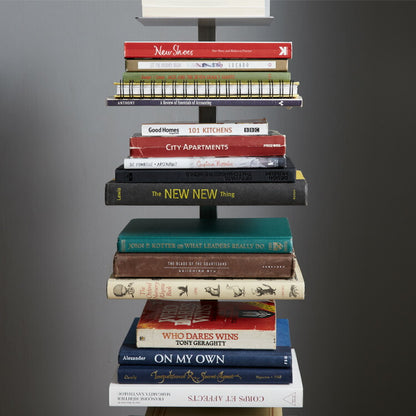 日本製 ブックタワー ハイタイプ 8段 積ん読ラック 高さ調節 頑丈スチール 隠しキャスター 本棚 シェルフ マガジンラック コミック 文庫本 積読 棚 ディスプレイ おしゃれ(代引不可)