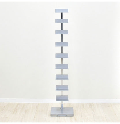 日本製 ブックタワー プレミアムタイプ 10段 積ん読ラック 高さ調節 頑丈スチール 隠しキャスター 本棚 シェルフ マガジンラック コミック 文庫本 積読 棚 ディスプレイ おしゃれ(代引不可)