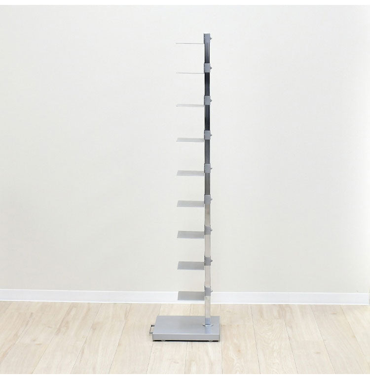 日本製 ブックタワー プレミアムタイプ 10段 積ん読ラック 高さ調節 頑丈スチール 隠しキャスター 本棚 シェルフ マガジンラック コミック 文庫本 積読 棚 ディスプレイ おしゃれ(代引不可)