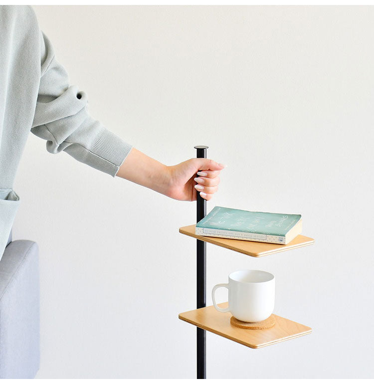 rootis 日本製 サイドテーブルスタンド 新潟県南魚沼産木材使用 サイドテーブル ディスプレイラック 棚 コーヒーテーブル ソファサイド ベッドサイド スリム 足立製作所 bokula(代引不可)