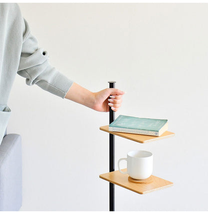 rootis 日本製 サイドテーブルスタンド 新潟県南魚沼産木材使用 サイドテーブル ディスプレイラック 棚 コーヒーテーブル ソファサイド ベッドサイド スリム 足立製作所 bokula(代引不可)