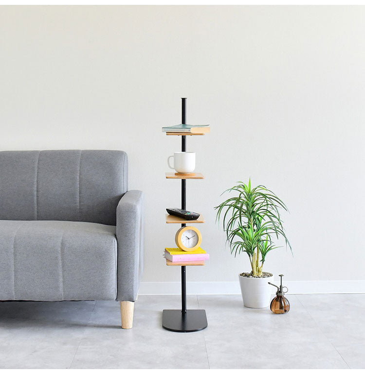 rootis 日本製 サイドテーブルスタンド 新潟県南魚沼産木材使用 サイドテーブル ディスプレイラック 棚 コーヒーテーブル ソファサイド ベッドサイド スリム 足立製作所 bokula(代引不可)