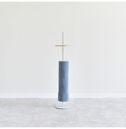 rootis 日本製 トイレットペーパースタンド 縦型 完成品 新潟県南魚沼産木材使用 自立式 トイレラック トイレ収納 隙間収納 すき間収納 ホルダー 天板付き スリム 足立製作所 bokula(代引不可)