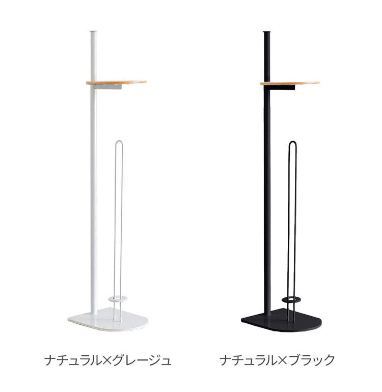 rootis 日本製 トイレットペーパースタンド 縦型 完成品 新潟県南魚沼産木材使用 自立式 トイレラック トイレ収納 隙間収納 すき間収納 ホルダー 天板付き スリム 足立製作所 bokula(代引不可)